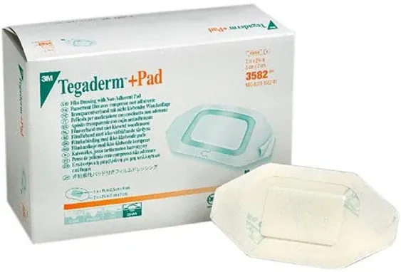 3M 3582 Tegaderm +Pad Film Dressing with Non-Adherent Pad