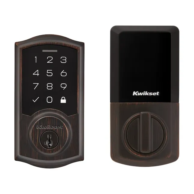 Kwikset 270 SmartCode Touchpad Traditional Electronic Deadbolt Venetian Bronze