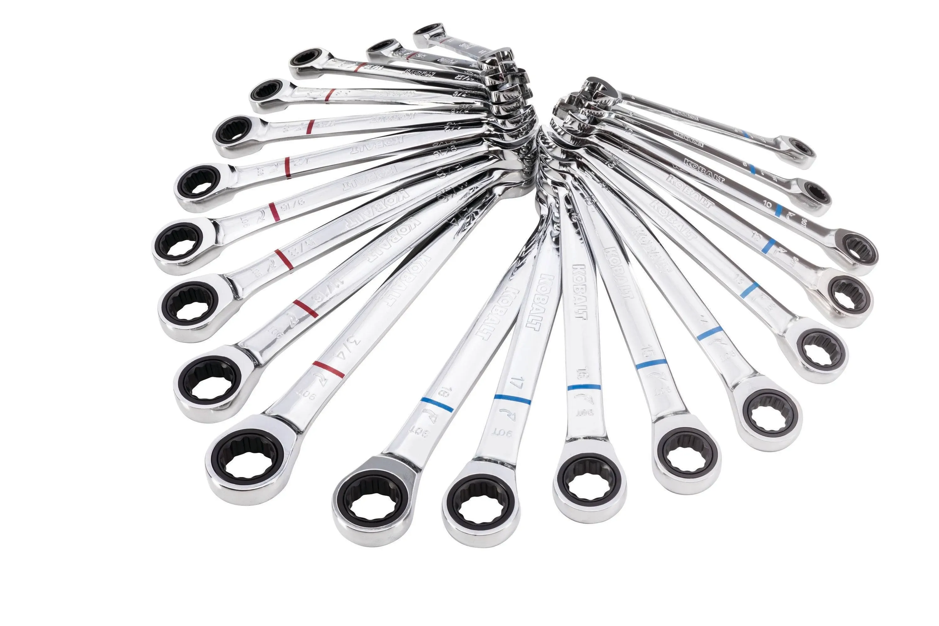 Kobalt 20-Piece Set Standard (SAE) and Metric Ratchet Wrench