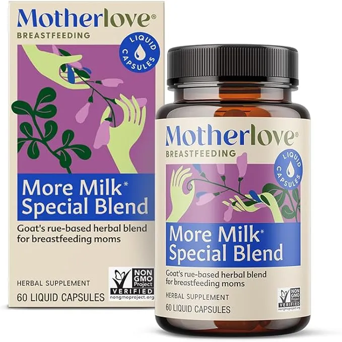 Motherlove More Milk Special Blend Vegan Capsules (60 caps) Herbal Lactation Supplement w/ Goat’s Rue to Build Mammary Tissue & Enhance Breast Milk Supply for Nursing & Pumping Moms—Organic Herbs, Non-GMO