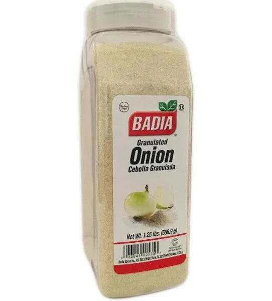 Badia 1.25 lb Bottle-Onion Granulated Powder / Cebolla Granulada en Polvo Kosher