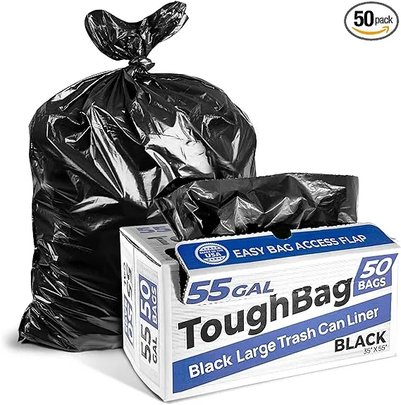 ToughBag Trash Bags, for 55 Gallon, 50 Count