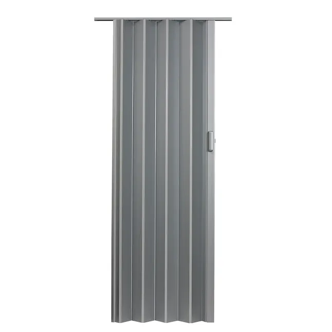 Spectrum Elite 36-in x 96-in Universal Handing Satin Silver PVC Accordion Door (Hardware Included)