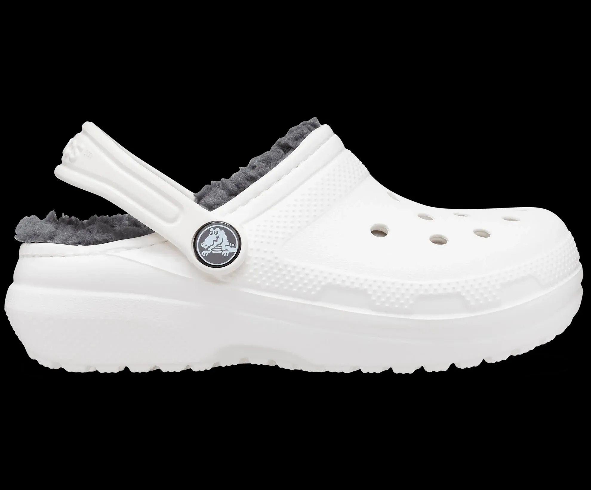 Crocs Kids Classic Lined Clog - White