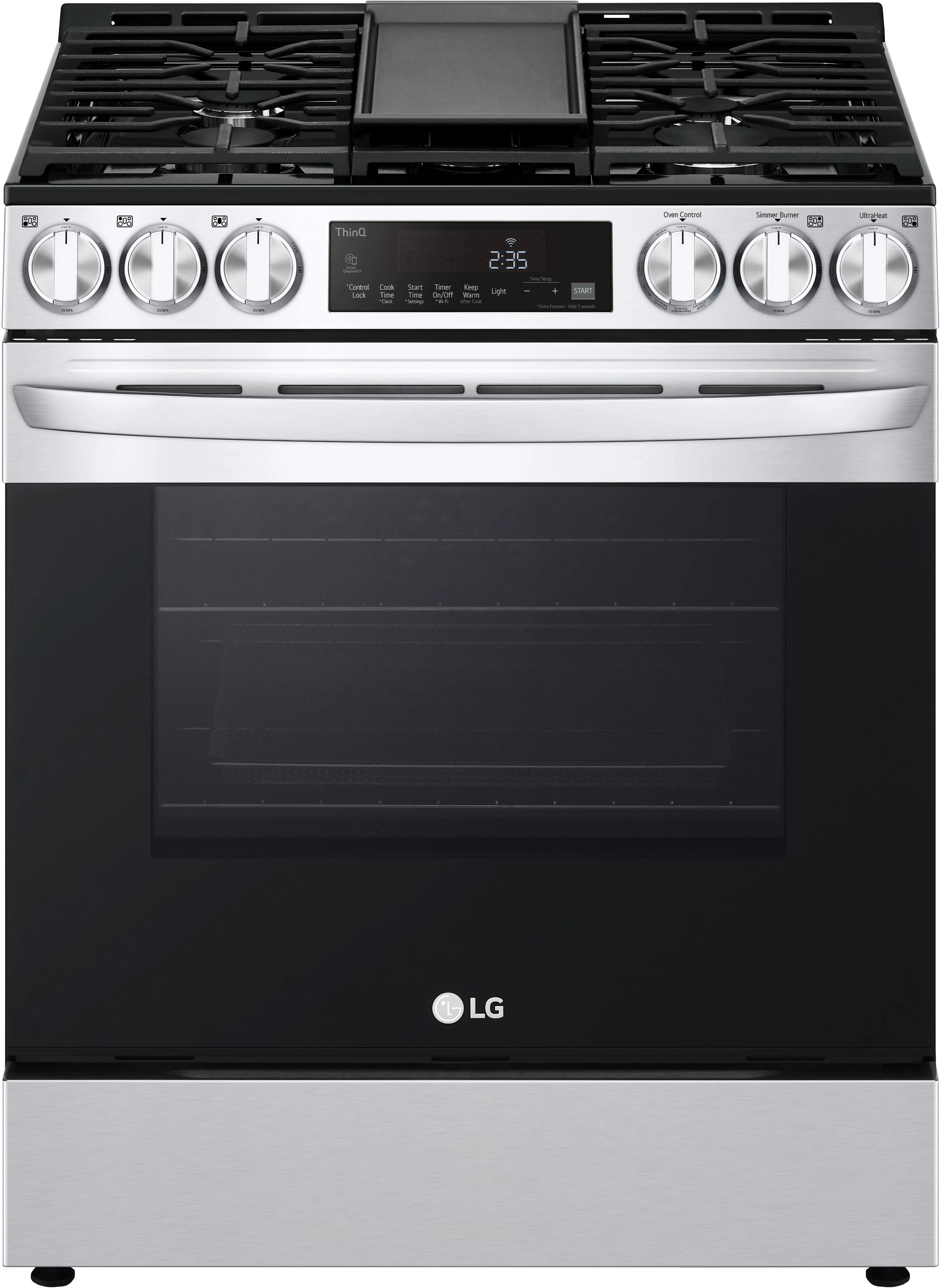 LG 5.8-cu ft. Smart Fan Convection Gas Slide-In Range with Air Fry