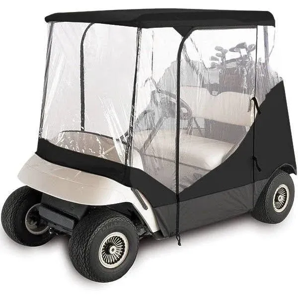 North East Harbor Waterproof Superior Black and Transparent Golf Cart Cover ...