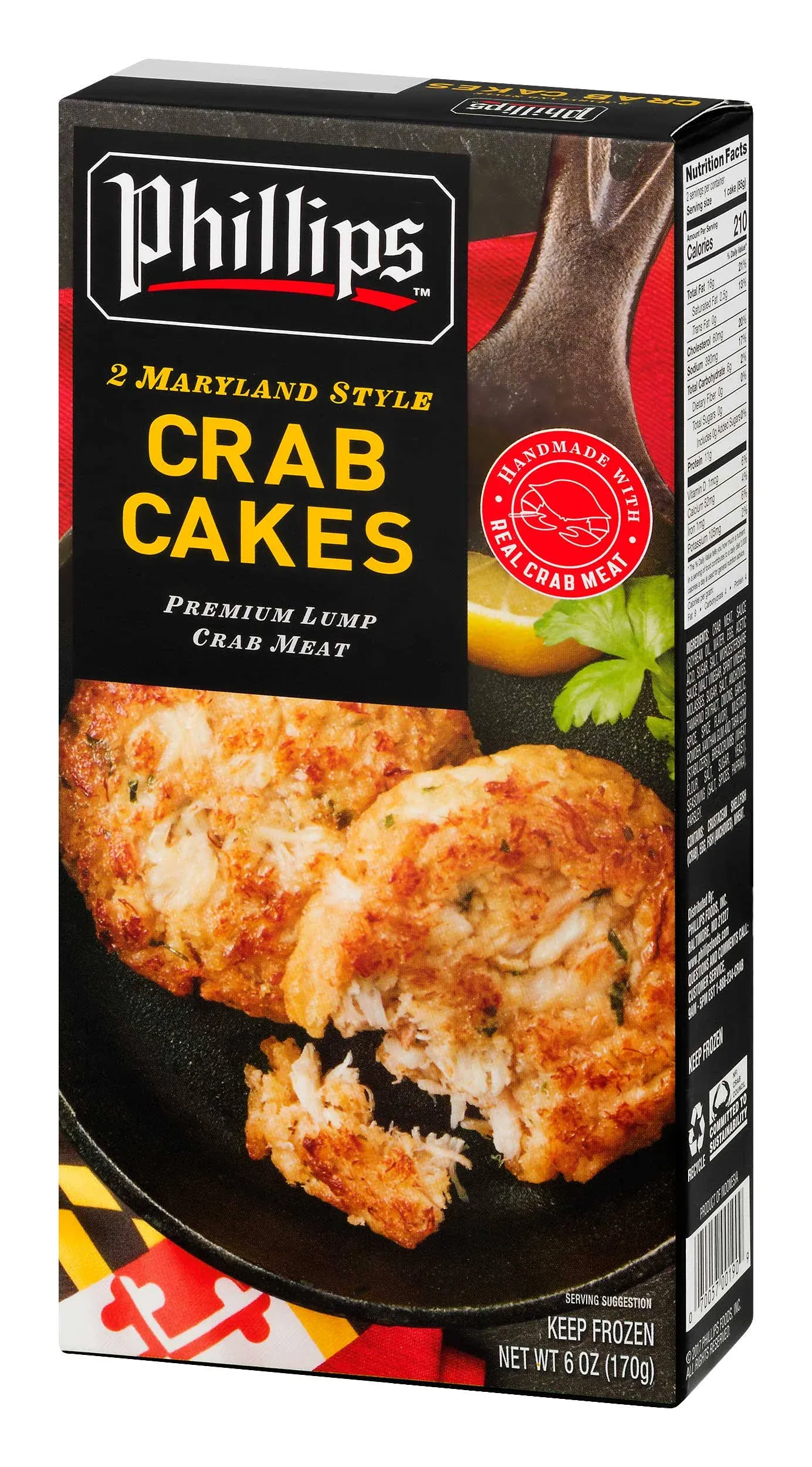 Phillips Crab Cakes, Maryland Style - 6 oz