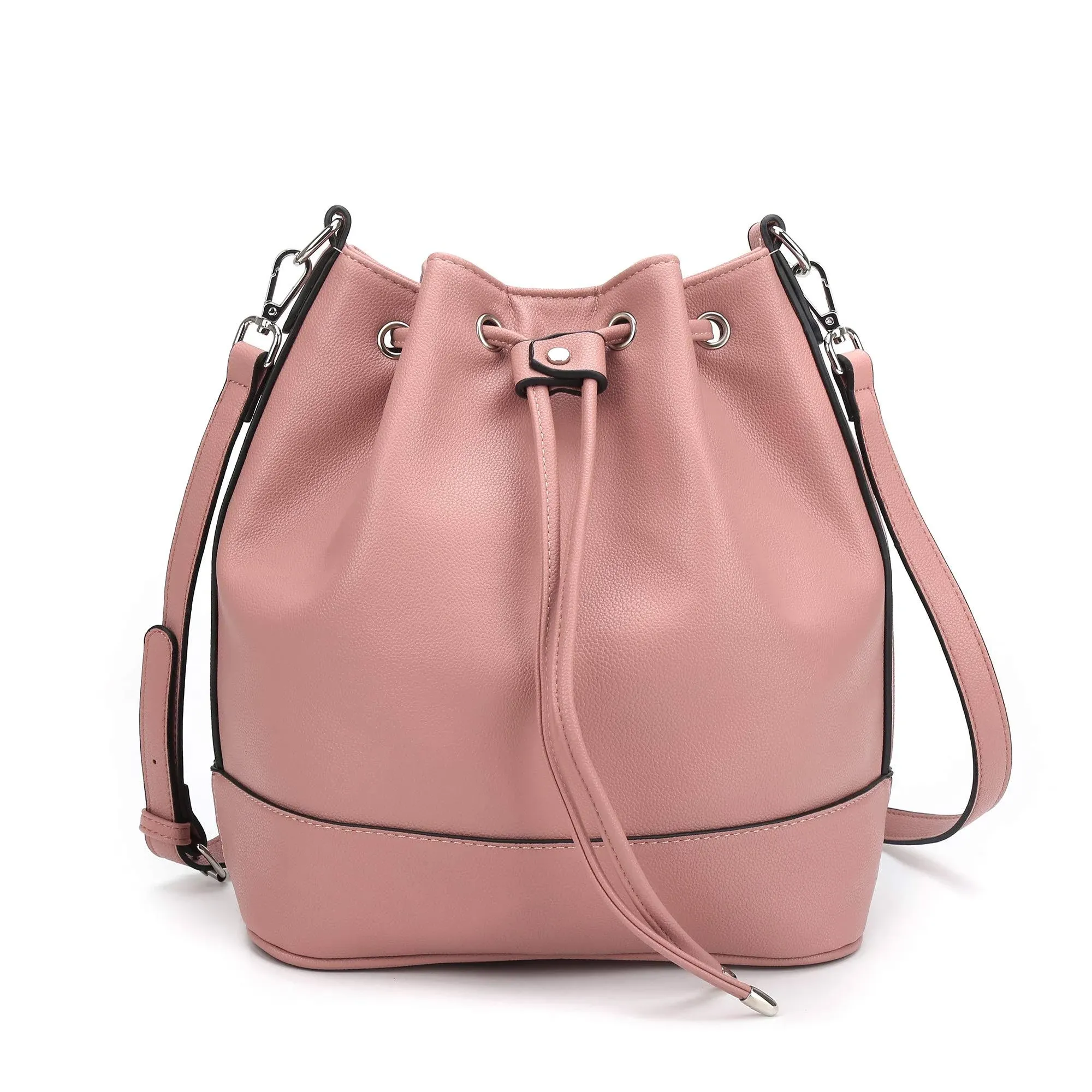 AFKOMST Bucket Bags and Purses For Women Drawstring Hobo and Shoulder Handbags with 2 Detachable Straps