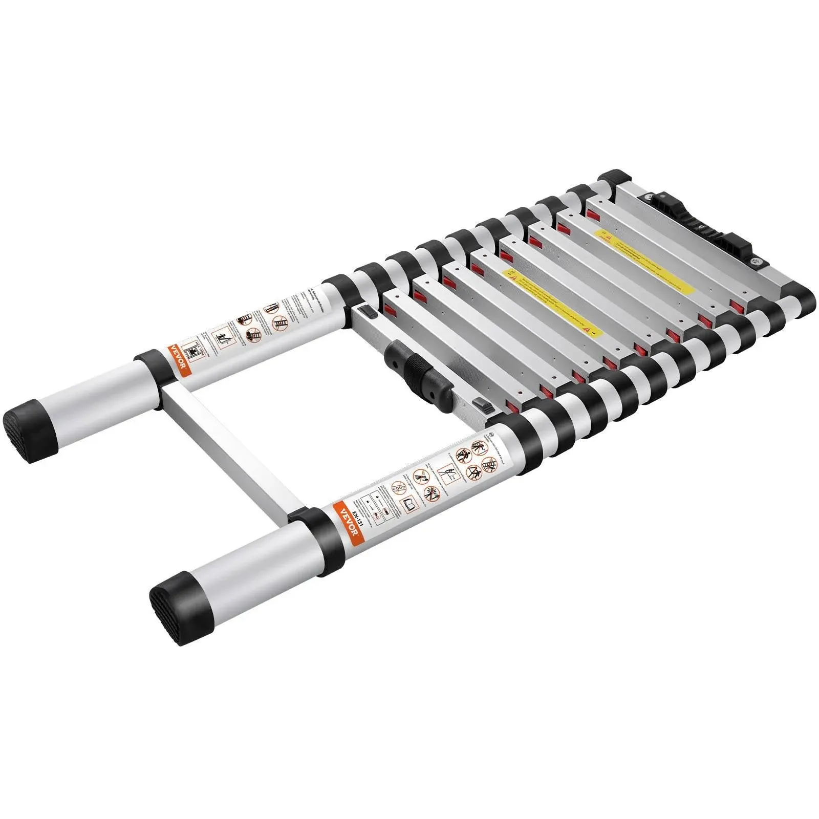 VEVOR Telescoping Ladder Aluminum Extension Step 12.5 ft Multi-purpose Portable