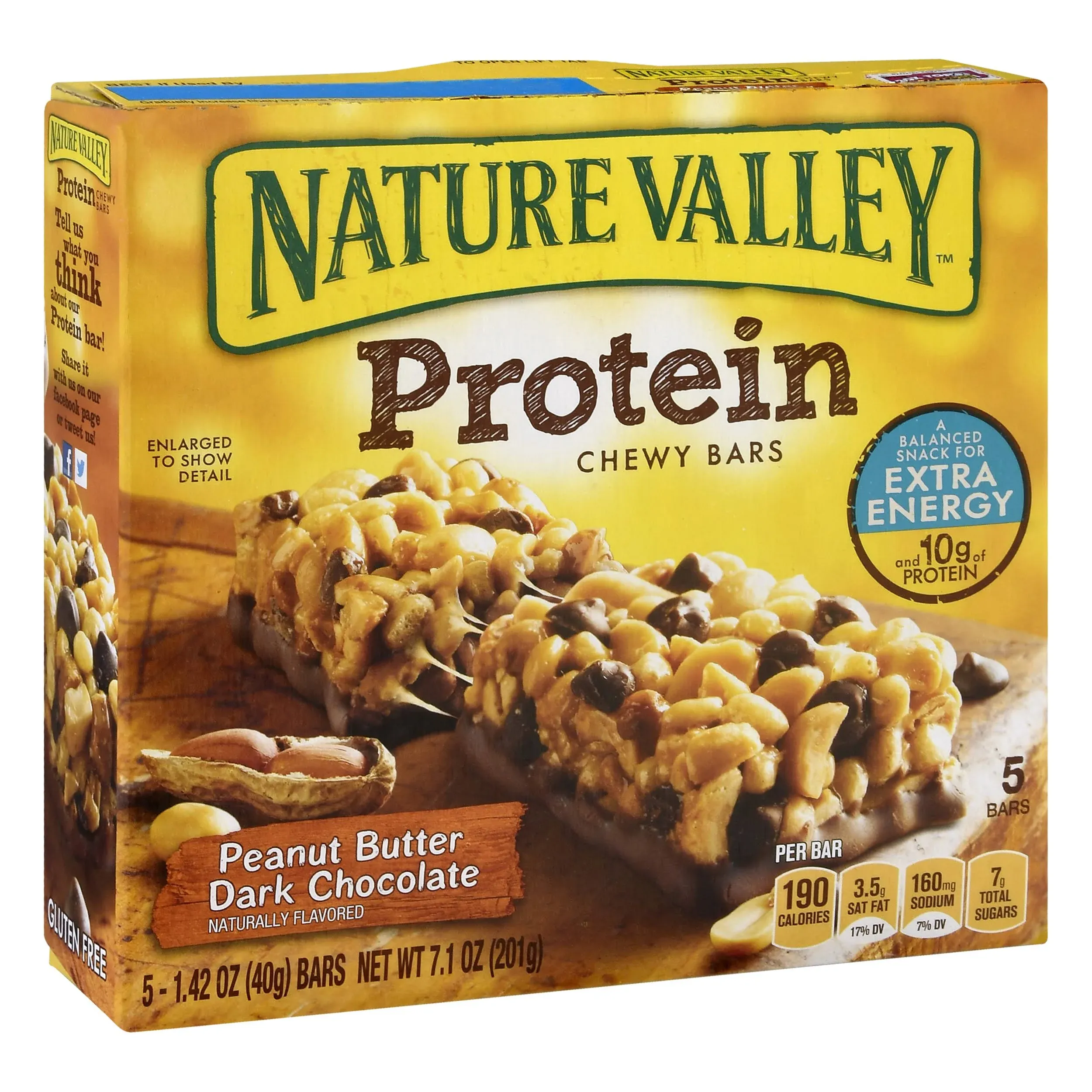 Nature Valley Chewy Bars, Peanut Butter Dark Chocolate, Protein