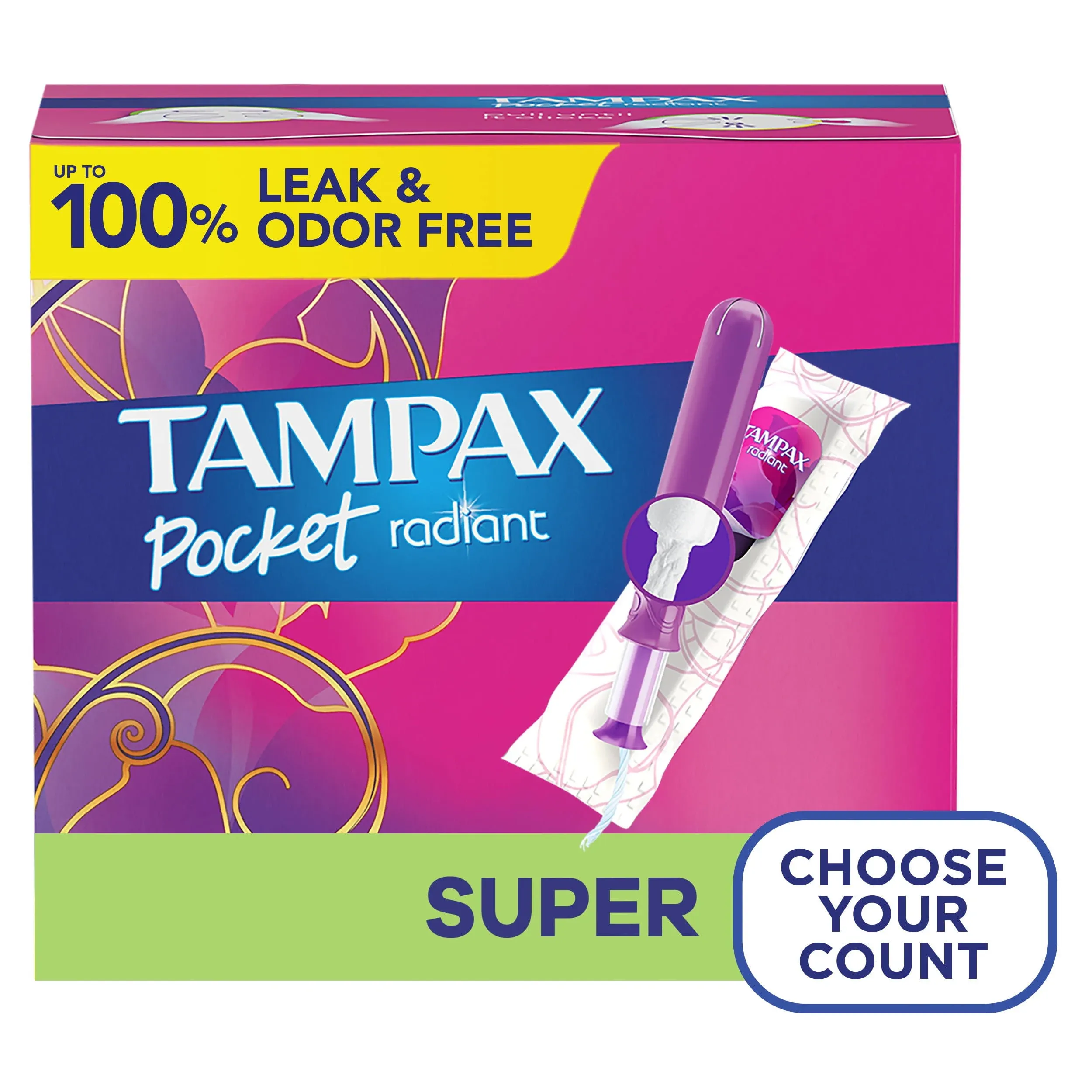 Tampax Pocket Radiant Compact Tampons