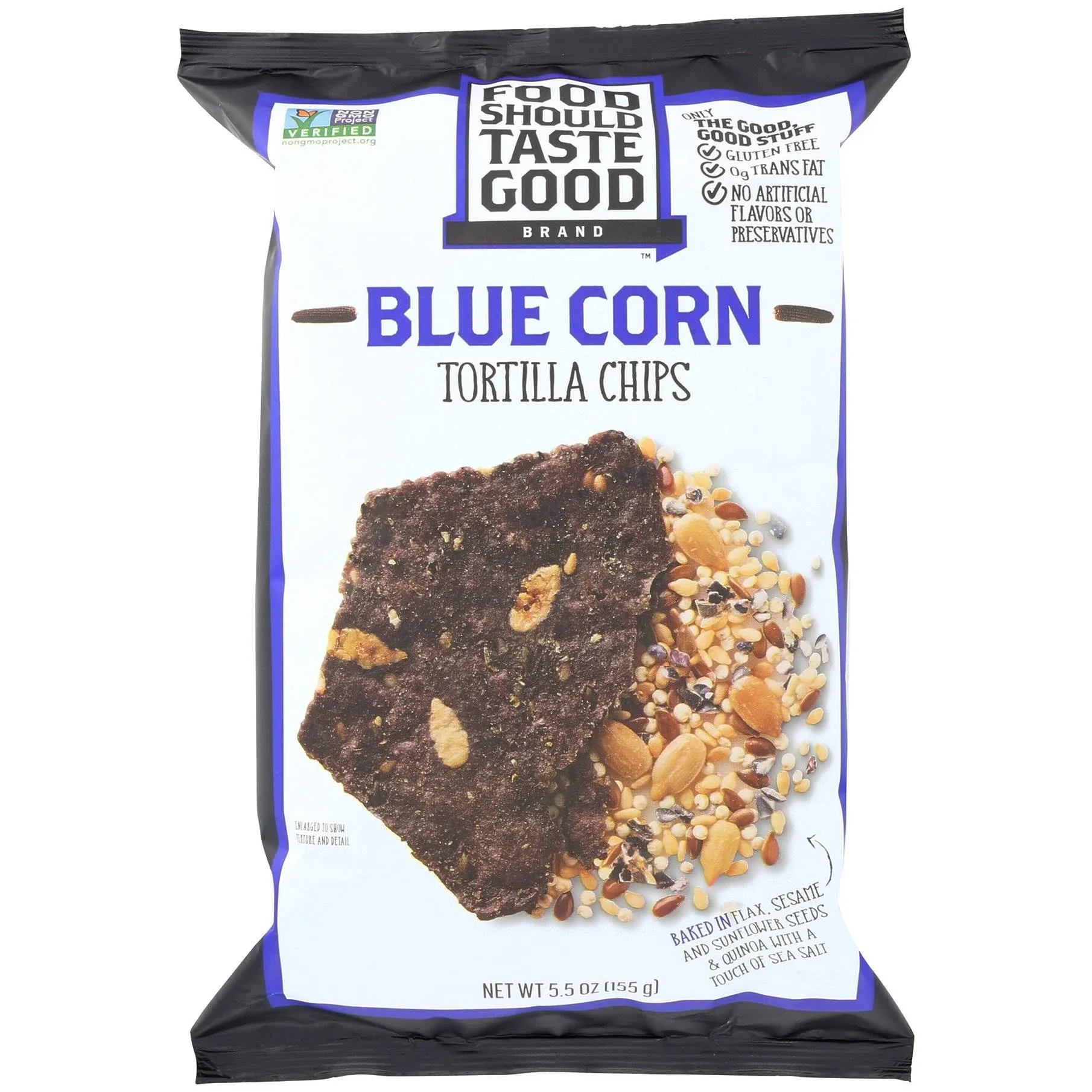 Food Should Taste Good Blue Corn Tortilla Chips