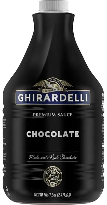 Ghirardelli premium sauce net wt 5 lb, 7.3 Oz, Chocolate, 87.3 Oz 