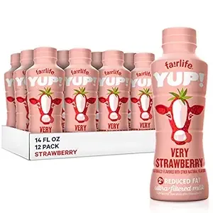 fairlife YUP! Low Fat, Ultra-Filtered Milk, Very Strawberry Flavor, All Natural Flavors (Packaging May Vary), 14 Fl Oz (Pac-k of 12)fairlife YUP! Low Fat, Ultra-Filtered Milk, Very Strawberr…