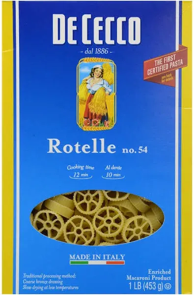 De Cecco Rotelle No.54 Pasta, 16 oz, Size: 1 lbs, Other