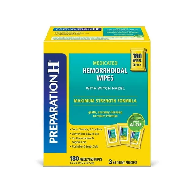 Preparation H Medicated Wipes - 48 count