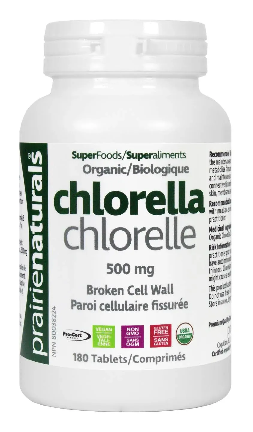 Prairie Naturals Organic Chlorella 180 Tablets