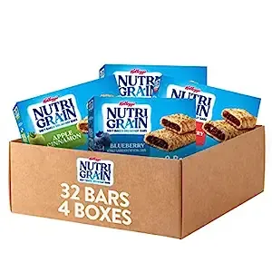 Nutri-Grain Soft Baked Breakfast Bars, Kids Snacks, Whole Grain, Variety Pack (4 Boxes, 32 Bars)