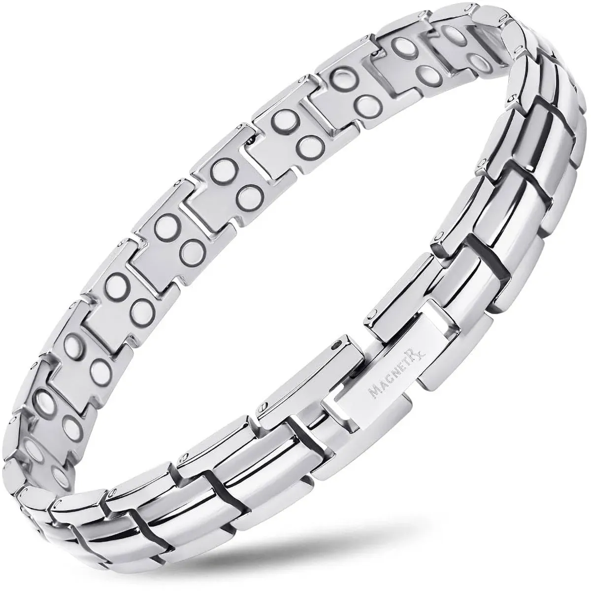 MagnetRX® Women&#039;s Titanium Magnetic Therapy Bracelet for Arthritis Pain Relief