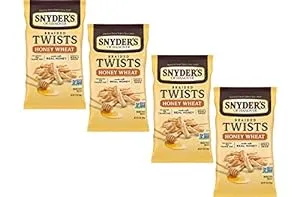 Snyder's of Hanover Pretzels Braided Twists, Honey Wheat, Four 12 Ounce Bags