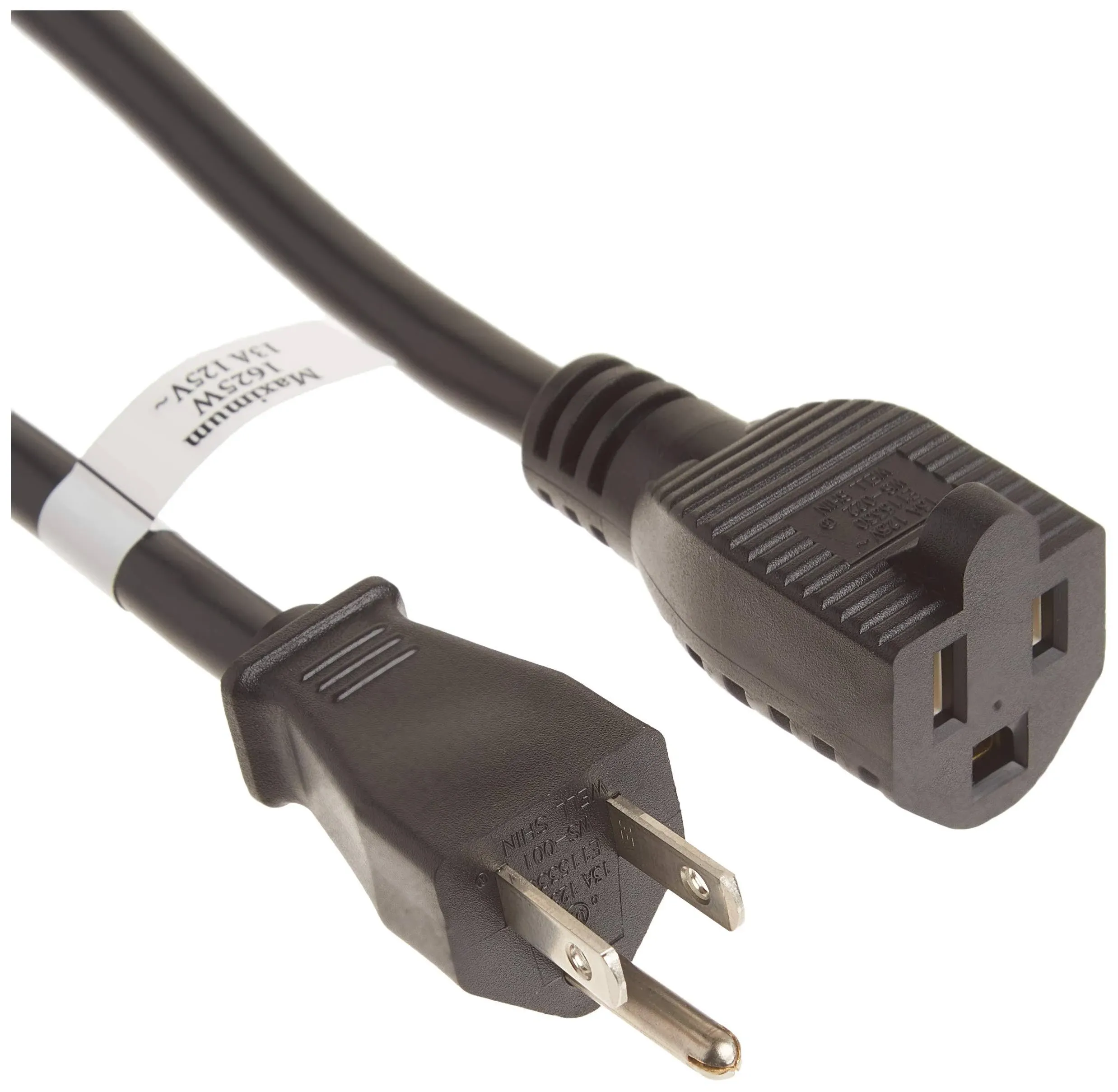 C2G 29930 4ft 16 AWG Outlet Saver Power Extension Cord (NEMA 5-15P to NEMA 5-15R)