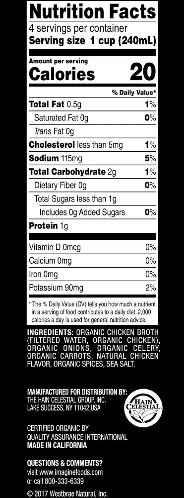 Imagine Organic Low Sodium Broth, Free-Range Chicken, 32 Oz