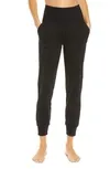 Plus Space-dyed Bopo Midi Jogger Pants In Black