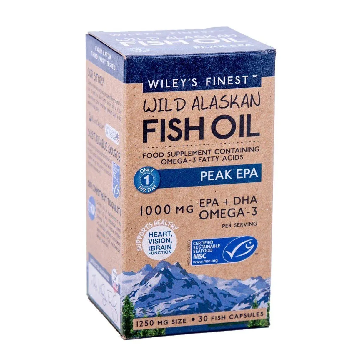 Wiley's Finest, Wild Alaskan Fish Oil, Peak EPA, 1,000 mg, 30 Fish Softgels on OnBuy