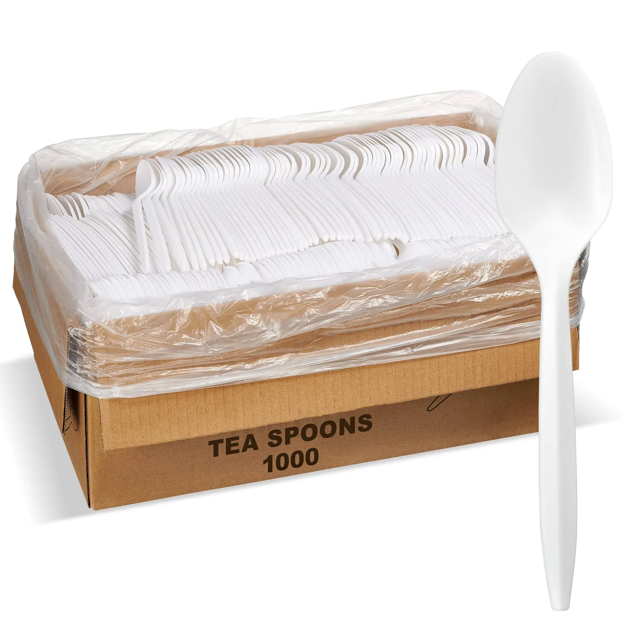 1000 Count Bulk Cutlery (Tea Spoons, White)