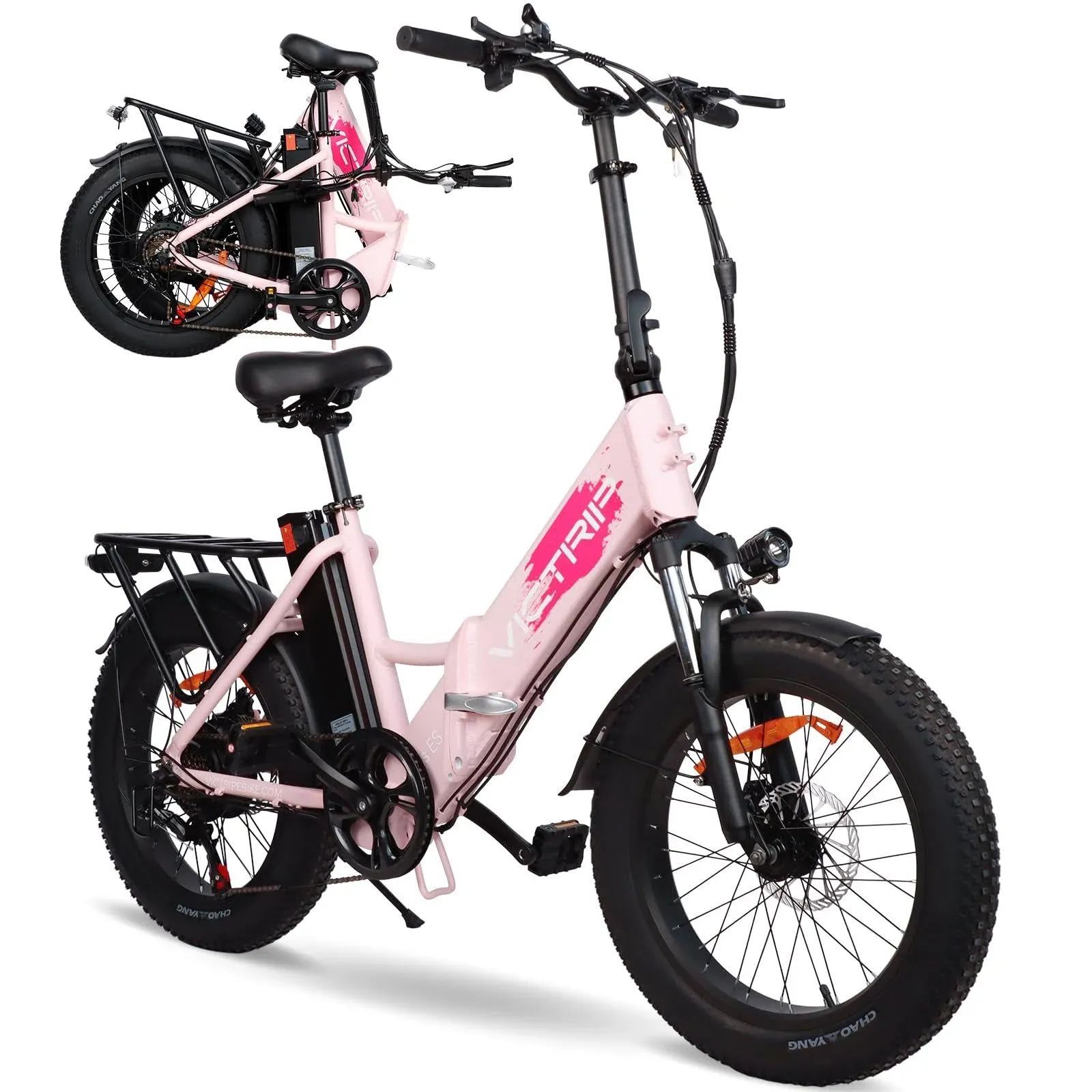 VICTRIP 32AH Battery 100 Miles Long Range 750W Folding Electric Bike for Adults ...