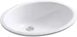 KOHLER K-2210-0 Caxton Under-Mount Bathroom Sink, White