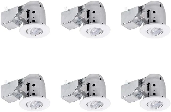 LED COMMERCIAL ELECTRIC 6 PACK 3IN DIRECTIONAL RECESSED KIT