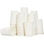 RACETOP Disposable Paper Coffee Cups 12 oz [100 Pack],12 oz White Hot Coffee Paper Cups, Thickened Paper Style