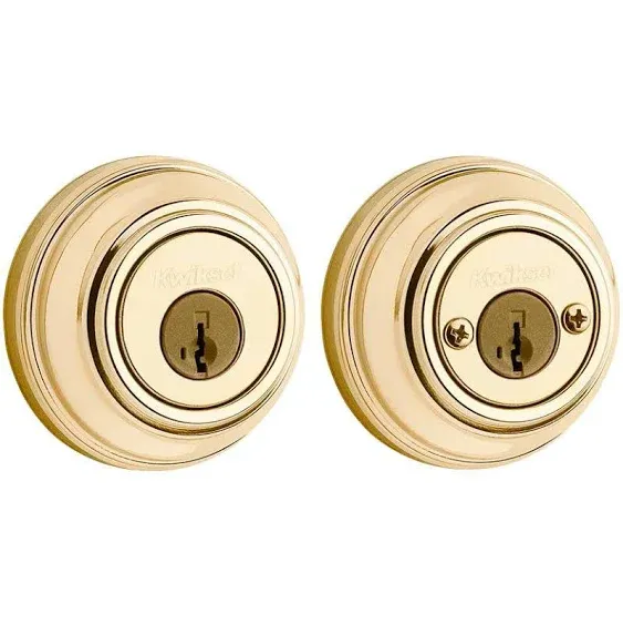 Kwikset Polished Brass Single Cylinder Deadbolt