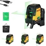 PREXISO Laser Level Self Leveling - 100Ft Rechargeable Cross Line Laser, Gree...