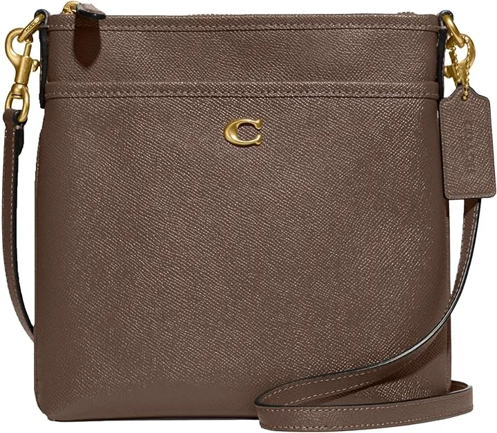 Coach Kitt Leather Messenger Bag - Dark Stone