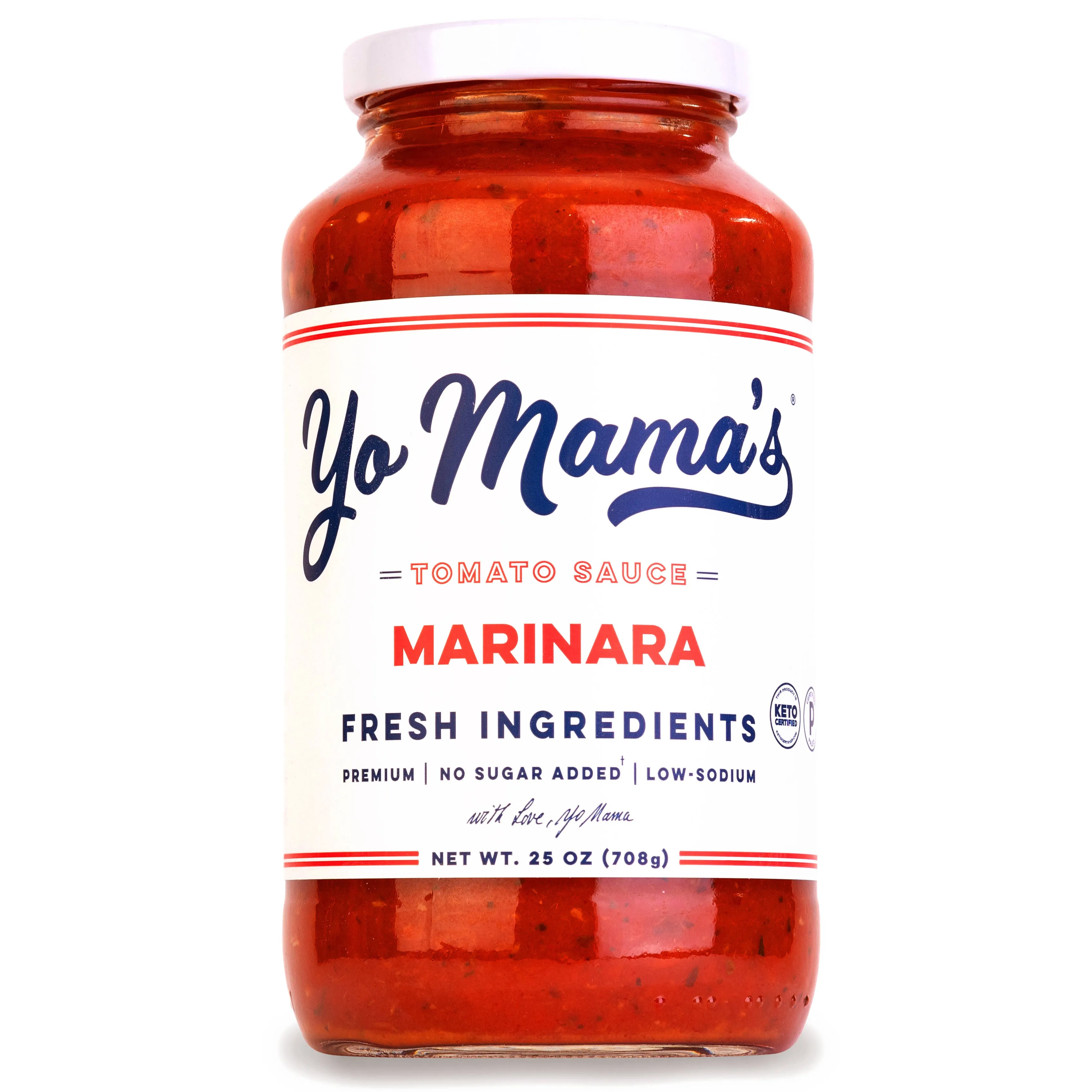 Yo Mama's Foods Low-Sodium Low-Carb Keto Marinara Pasta Sauce