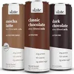 Slate Milk - High Protein Shake, Classic Chocolate, 20g Protein, 0g Added Sugar, Lactose Free, Keto, All Natural (11 oz, 12-Pack)