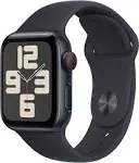 Apple Watch SE (2nd Generation) 40mm / Midnight Aluminum Case with Midnight Sport Band - M/L / GPS + Cellular