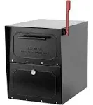 Architectural Mailboxes Oasis Classic Locking Post Mount Mailbox, Graphite Bronze