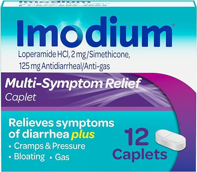 Multi-Symptom Relief Anti-Diarrheal Medicine Caplets