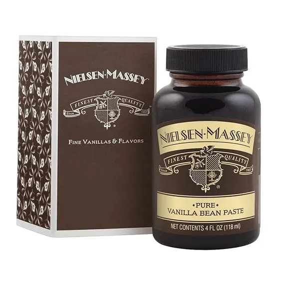 Nielsen-Massey Pure Vanilla Bean Paste for Baking and Cooking, 4 Ounce Jar with Gift Box