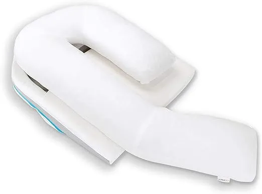 MedCline Shoulder Relief Wedge and Body Pillow System, Right or Left Side Sleeping Comfort, Medical Grade, Size Large (5’10 and Above)