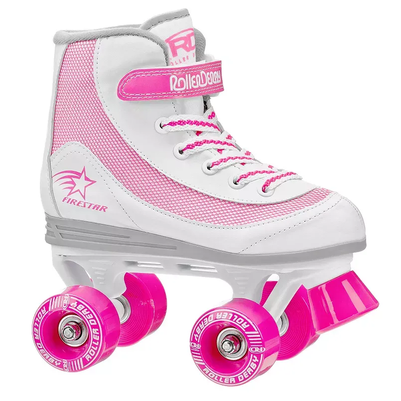 Roller Derby Youth Firestar Quad Roller Skates - White/Mint J12