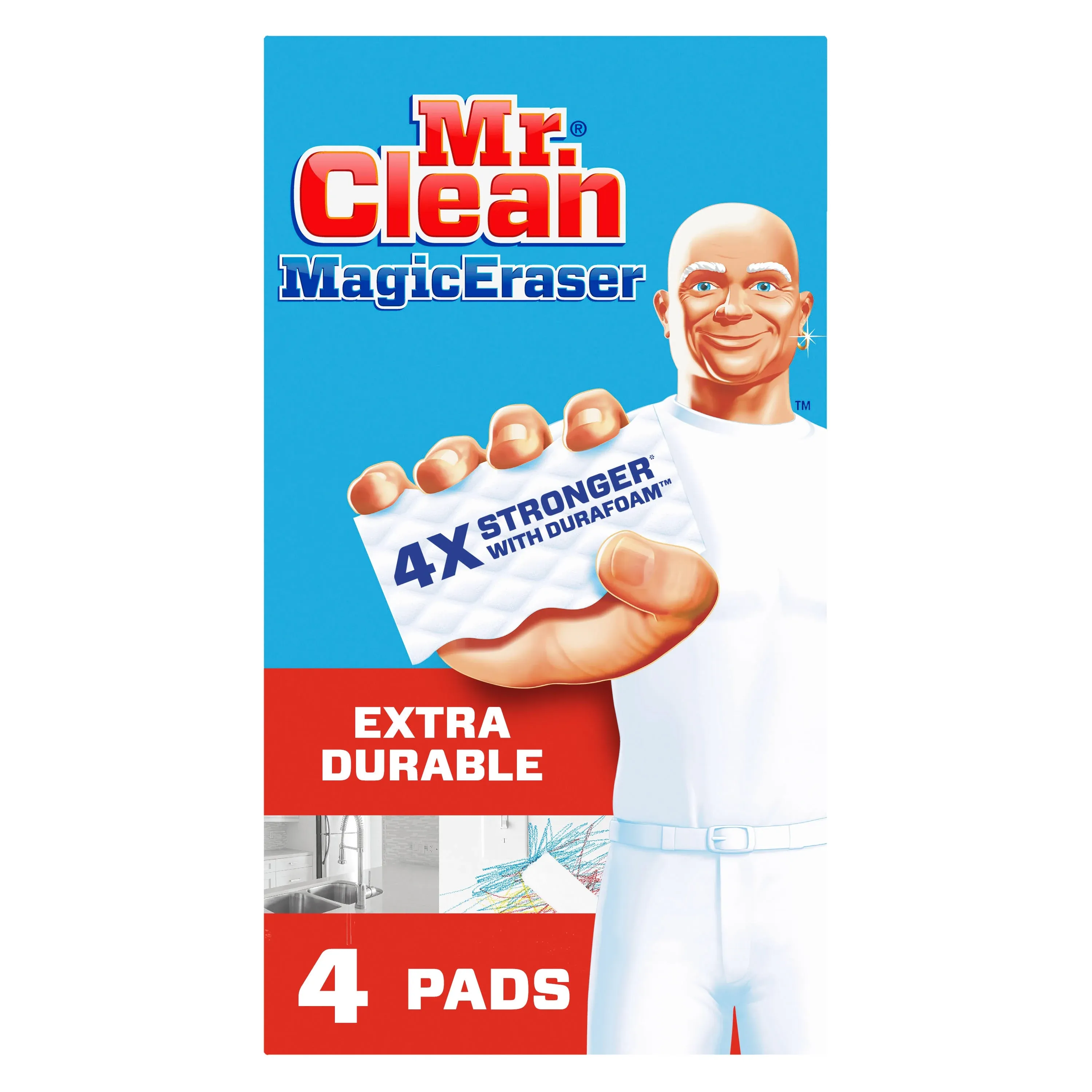 Mr Clean Magic Eraser, Extra Durable - 4 Pads