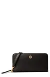 Shop Tory Burch Robinson Continental Wallet In Black