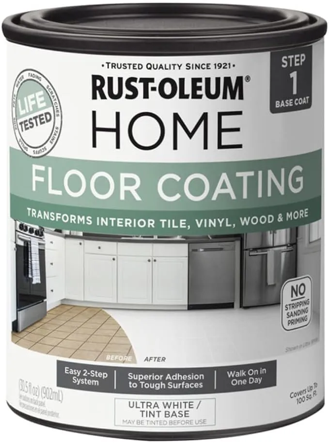 Rust-Oleum Home 1 qt. Ultra White Interior Floor Base Coating