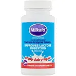 Milkaid Lactase Enzyme Tablets Raspberry Flavour 120 Tablets