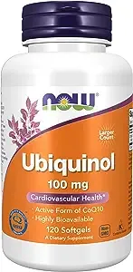 Ubiquinol 100mg Kaneka Força Extra (60 Softgels) Now Foods