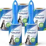 PetLovers Extra Sticky Lint Roller Mega Value Set 450 Sheets for Pet Hair Removal, Dog and Cat Lint Remover